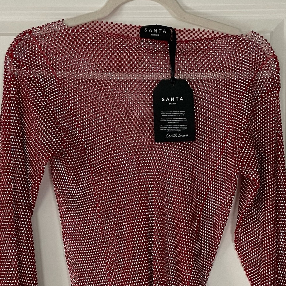 Santa Brands Red Mini Dress in Red, One Size BNWT